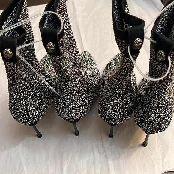 Kurt Geiger London Barbican Embellished Knit Heeled Boots - Picture 10 of 13